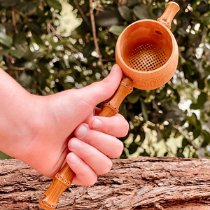Montessori ahşap mutfak aksesuar seti duyusal oyun aktiviteleri için bambu Bambino Trio Scoop seti - Product Image 2