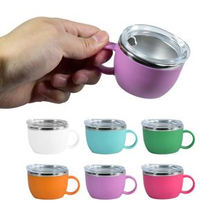 Mini tasse à café de 3 oz avec poignée, extérieur en plastique, intérieur en acier inoxydable, anti-brûlure, anti-chute, tasse à expresso portable pour la maison et le bureau - Product Image 3