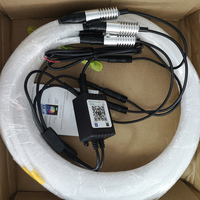 Kit de lumières led pour véhicule, 4 en 1, décoration intérieure, scintillante, en acrylique, fibre optique, éclairage d'ambiance, plafond, RGB