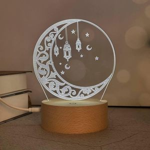 Ramadan Eid Mubarak Bedroom Home Decor 3D Night Lights <b>USB</b> Rechargeable Dimmable Modern Design Middle Size - Product Image 4