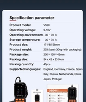 Lecteur de code OBD2 V520 OLIVER, détecteur universel, instrument de diagnostic automobile multifonction, décodeur de panne