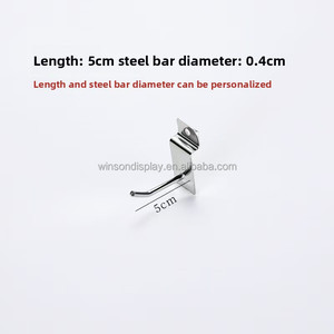 Wholesale Retail Store Utility Slotted <b>Hooks</b> Single Metal <b>Display</b> Hanging Pegboard <b>Hooks</b> for Supermarket Use - Product Image 5