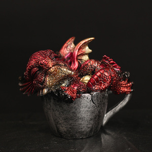 Adorno Dragón Creativo DRB014 Taza Pequeño Dragón Lindo Artesanías de Resina Decoración para Hogar Oficina Escritorio Regalo - Product Image 4