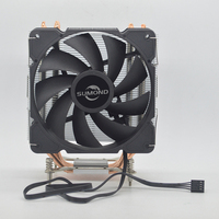 Boîtier d'ordinateur avec refroidisseur de processeur à 4 caloducs pour INTEL LGA115X/1700/1366/2011 et pour AMD AM3/AM4 à roulement à billes