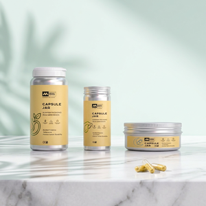 Frasco de Aluminio Ecológico para Pastillas, Envase Metálico a Prueba de Humedad para Cápsulas de Vitamina C - Product Image 1