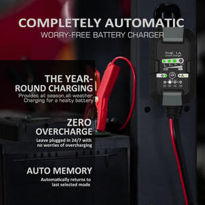 Cargador de baterí<span class=keywords><strong>a</strong></span> inteligente de plomo ácido de 6V y 12V, <span class=keywords><strong>1000mA</strong></span>, 1A, <span class=keywords><strong>amperios</strong></span>, 12W, mantenedor de cargador para baterías de litio AGM WET GEL - Product Image 4