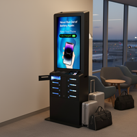 Loker Pengisian Daya Layar Sentuh Y2 Power LIA Premium 8 Bay dengan Layar Iklan 43 inci dan Layar Digital Signage yang Sudah Terpasang