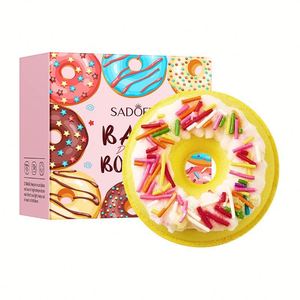 Juego de bolas de sal de baño con forma de macaron SADOER, juguete limpiador corporal, ideal para comercio transfronterizo. - Product Image 6