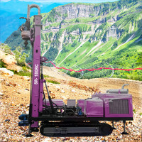 Foreuse à circulation inversée, profondeur 500 m, machine de forage d'exploration portable, foreuse hydraulique à carottage
