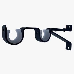 <span class=keywords><strong>Support</strong></span> de tringle à rideau noir en métal de haute qualité, extensible, <span class=keywords><strong>double</strong></span> fixation, diamètre 25 mm, design contemporain <span class=keywords><strong>pour</strong></span> la maison - Product Image 1
