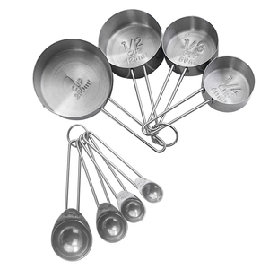 Juego <span class=keywords><strong>de</strong></span> 8 Tazas y <span class=keywords><strong>Cucharas</strong></span> Medidoras <span class=keywords><strong>de</strong></span> Acero Inoxidable, Utensilios <span class=keywords><strong>de</strong></span> Repostería, Accesorios <span class=keywords><strong>de</strong></span> Cocina, Herramientas para Café y Té - Product Image 1