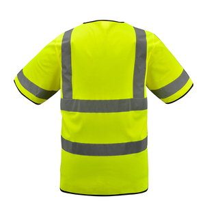 Giacca di Sicurezza Riflettente a Maniche Corte in Poliestere ANSI/ISEA Personalizzabile con Logo Abbigliamento ad <span class=keywords><strong>Alta</strong></span> <span class=keywords><strong>Visibilità</strong></span> per Uomo e Donna - Product Image 2