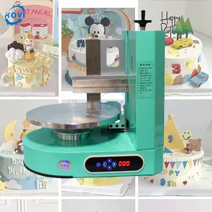 birthday round cake cream filling smoothing coating machine Cake Plastering machine cake cream spreader smoother