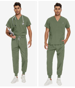 卸売業者 ユニフォーム 医療スクラブ ストレッチ ナーススクラブ ユニフォーム スタイリッシュなスクラブトップス プリント入りユニフォーム - Product Image 2