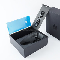 Boîte d'emballage en papier de carton de luxe de qualité supérieure noire en gros pour les produits électroniques et les téléphones portables Impression sur feuille d'or de logo personnalisé