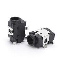 Conector de Alimentación CC de Latón de 3.5x1.35mm 12V JT-DC-031A 0.5A, Montaje Horizontal en PCB, Hembra, para Dispositivos Electrónicos