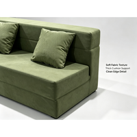 Canapé d'angle modulaire moderne en L avec revêtement vert frais pour la décoration de salon d'appartement de petite taille - Vente en gros
