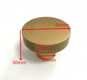 Poignées de tiroir de placard en aluminium, laiton, or, moletées, boutons pour commode, chambre à coucher, cuisine, salle de bain, entrepôt extérieur - Product Image 6