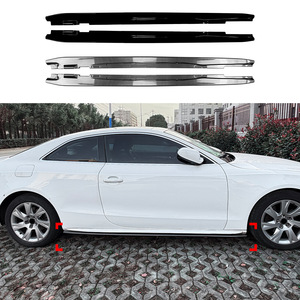 Audi A5 8T Coupe Side Skirts ABS Piano Black Carbon Fiber Texture 2007-2016 - Product Image 1