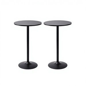 ซานติน่า <span class=keywords><strong>2</strong></span> แพ็ค โต๊ะบาร์ทรงกลมโลหะ สีดำ - Product Image 1