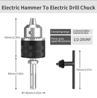 NANWEI Mini mandrin professionnel pour outils électriques au lithium Accessoires pour perceuses électriques