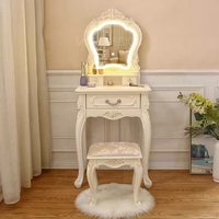 Table de toilette multifonctionnelle de style princesse, vintage, de style européen, pour chambre à coucher, très prisée par les influenceurs.