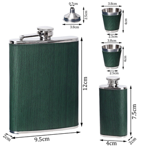 Juego de Petaca de acero inoxidable, Petaca de regalos para hombres, 8OZ, Bar, fiesta, Camping, barbacoa, Petaca de bolsillo portátil - Product Image 2