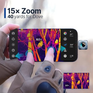 Cámara de imagen térmica InfraRay X2 habilitada para WiFi Resolución de 256x192 <span class=keywords><strong>Zoom</strong></span> óptico 4x para caza al aire libre Smartphone Visión nocturna - Product Image 4