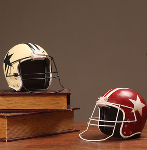 Juego de decoración creativa de béisbol de <span class=keywords><strong>oliva</strong></span> americano Vintage para hacer accesorios antiguos modelo de casco decoración de la ventana del hogar - Product Image 4