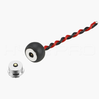 Câble connecteur magnétique HYTEPRO M523SPH à 2 broches rondes, fil torsadé à extrémité ouverte pour l'IoT industriel, les soins médicaux