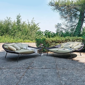 Muebles de jardín al aire libre Tumbona de aluminio Cuerda de patio Piscina al aire libre Cama de dí<span class=keywords><strong>a</strong></span> lateral - Product Image 4