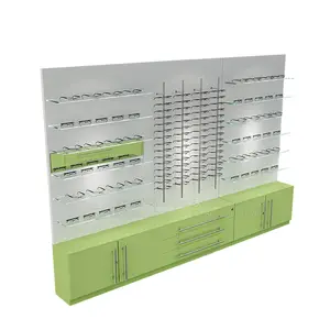 Fashion Eyewear Shop Storage Cabinet Glasses Wall Furniture Lockable Wall Mounted Sunglasses Store Display Shelf