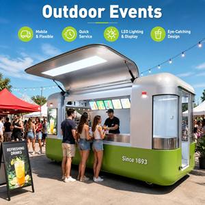 Chariot alimentaire avec double évier, hotte <span class=keywords><strong>d</strong></span>'extraction et conception de remorque alimentaire mobile pour la vente en marché hivernal - Product Image 2
