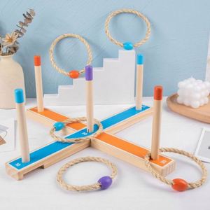 Family Party Backyard Tossing Toys Outdoor Yard Wooden <b>Ring</b> Toss Games for <b>Kids</b> - Product Image 4