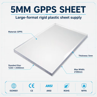 Feuille de plastique GPPS brillante rouge opale, blanc, jaune, etc. avec service de découpe, revêtement UV anti-buée pour caractères lumineux depuis 2000