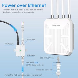 WAVLINK WN573HBE2, extensor de <span class=keywords><strong>WiFi</strong></span> de alta potencia impermeable BE5100 para exteriores, de doble banda Wi-Fi amplificador de señal, enrutador de malla inalámbrico <span class=keywords><strong>WiFi</strong></span> 7 - Product Image 4