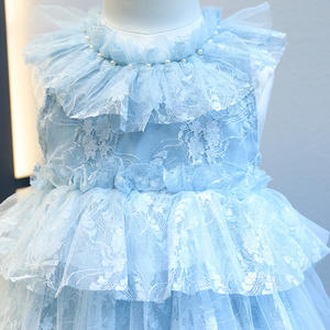 สินค้าใหม่ล่าสุดสำหรับนำเข้า ชุดเดรสสีฟ้าอ่อนสำหรับเด็กผู้หญิง แบรนด์อเมริกัน ซื้อโดยตรงจากโรงงานในจีน - Product Image 4