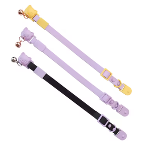 Luxuriöses Personalisiertes PVC-Katzenhalsband mit Glocke und Wasserdichter Funktion im Chinesischen Stil Einfarbig Langlebig für Haustiere - Product Image 6