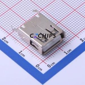 KH-AF180WJ-15-JB USB Connector Through hole Component (THT) Connector Type-A USB 2.0 Female Through Hole - Product Image 1