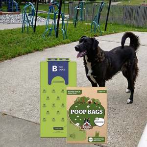 Xcbio Custom Size Eco Friendly Biodegradable Poo Waste Bags Portable <b>Dog</b> Poop Bag With Handle Compostable <b>Dog</b> Poop Bags - Product Image 1