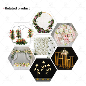 Panneau mural de fleurs artificielles pour mariage, toile de fond, décoration en soie, <span class=keywords><strong>Rose</strong></span> d'automne, offre spéciale, - Product Image 5