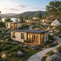 Maison de luxe modulaire écologique avec structure en acier préfabriquée, isolation énergétique et intérieur moderne personnalisé