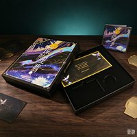 Boîte cadeau rigide de luxe à imprimé anime étoilé, boîte d'emballage personnalisée pour cartes de jeu, marchandises