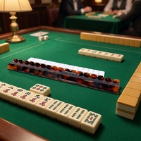 Poussoir de Mahjong en Acrylique Couleur Écaille de Tortue avec Fixation Magnétique, Poussoir Américain en Deux Pièces pour Cartes de Mahjong