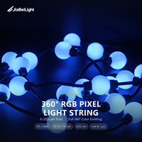 Boule de pixels numériques à 360 degrés, diamètre 50 mm, DC24V, 6 LED SMD 3535 RGB avec lumière ponctuelle DMX 512 pour intérieur