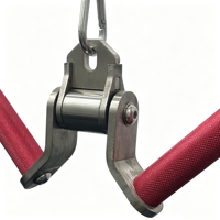 Poignée de câble rotative en V robuste et portable en acier inoxydable pour entraînement multi-angles des triceps et machine à câbles de musculation