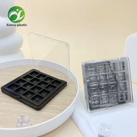 Palette de fards à paupières carrée 16 couleurs en ABS écologique, boîtes en plastique multi-usages, lot de pots de fards à paupières vides en gros