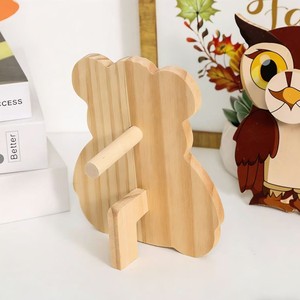 Wooden Animal Eyeglasses Stand 3 Slots Handmade <b>Pine</b> <b>Desk</b> Display For Office Home Decor Gift - Product Image 3
