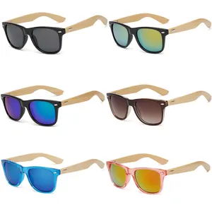 Оптовая продажа солнцезащитных очков 100% бамбуковые дужки ручной работы дешевые бамбуковые солнцезащитные очки