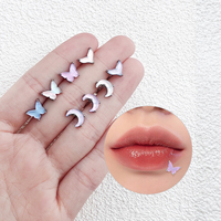 Pierres d'opale piercing à lèvres résine de luxe fil interne Tragus Labret piercing à lèvres goujon usine bas prix en gros